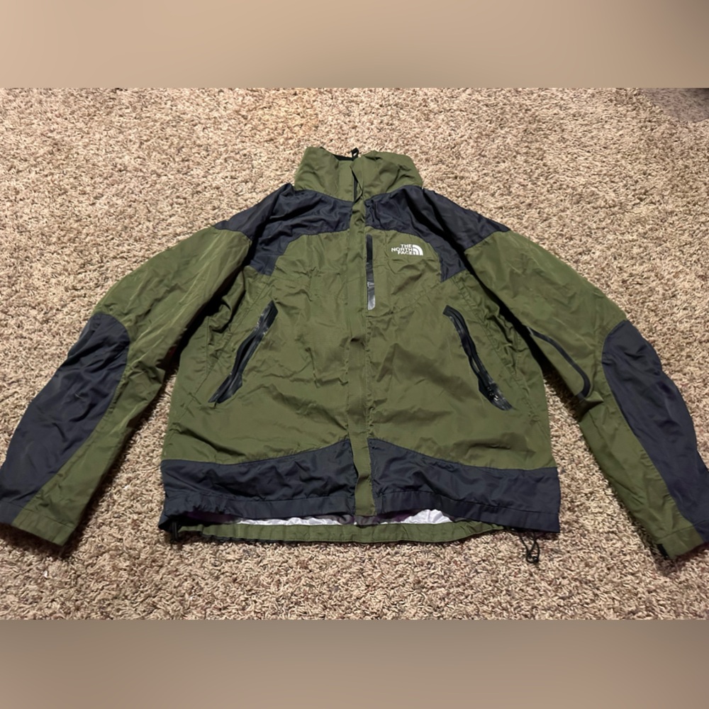 The north face Coat Winter Zip in fleece Green and Black Size Medium Mens